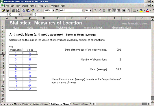 Measurements Of Location For Statistics